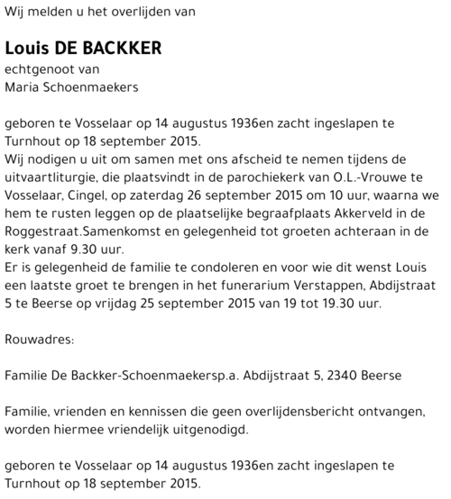 Louis De Backker