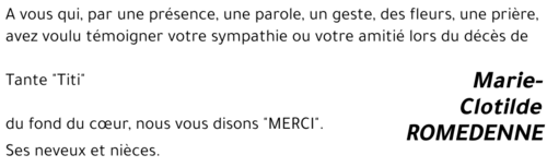 Marie ROMEDENNE