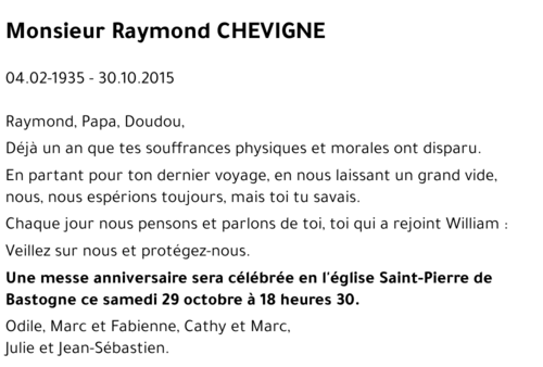Raymond CHEVIGNE