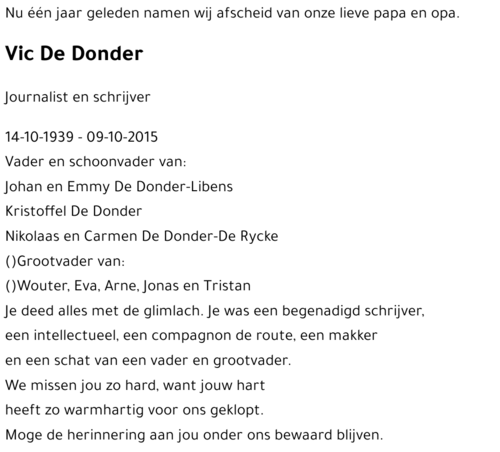 Vic DE DONDER