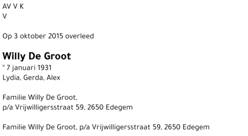 Willy De Groot