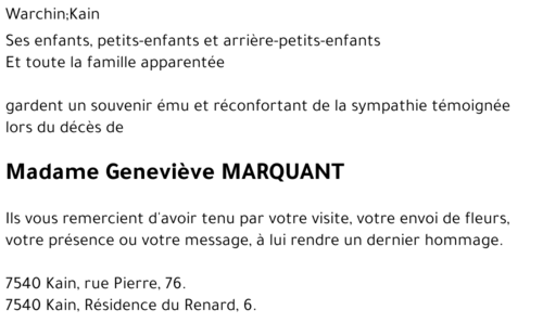Geneviève MARQUANT