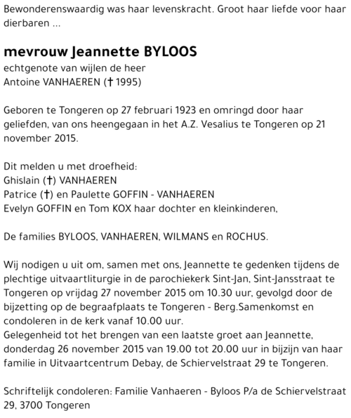 Jeannette BYLOOS