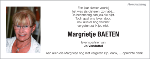 Margrietje Baeten