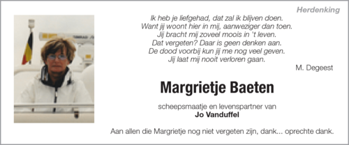 Margrietje Baeten