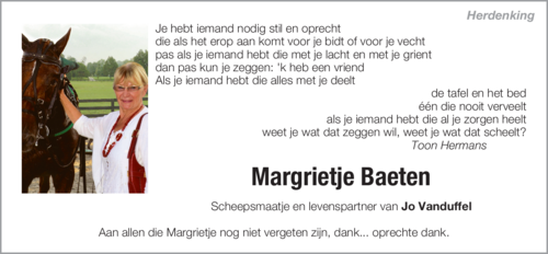 Margrietje Baeten