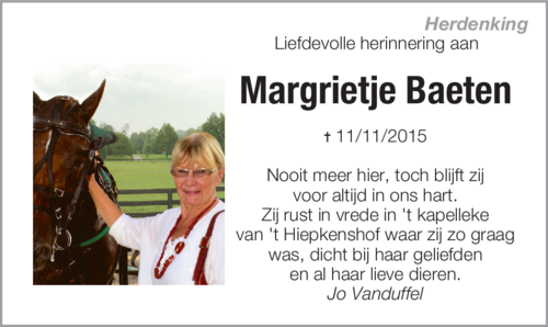 Margrietje Baeten