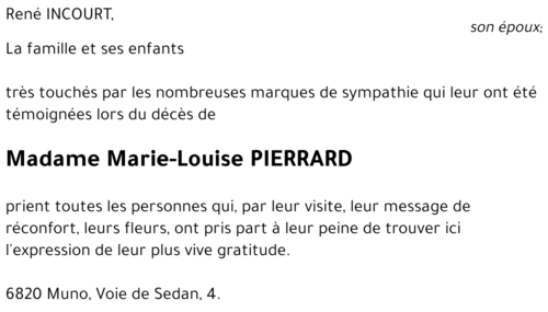 Marie-Louise PIERRARD