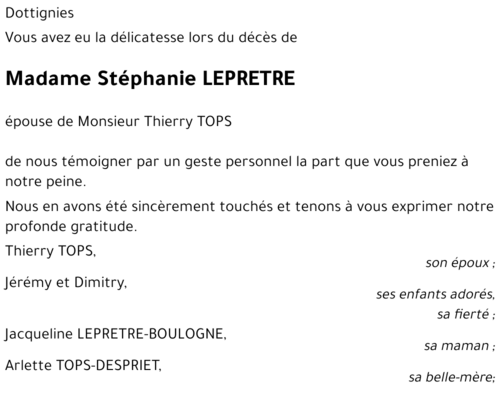 Stéphanie LEPRETRE