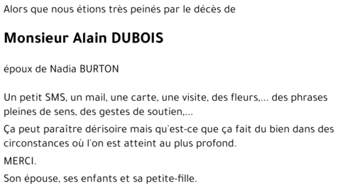 Alain DUBOIS