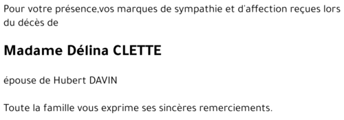 Délina CLETTE