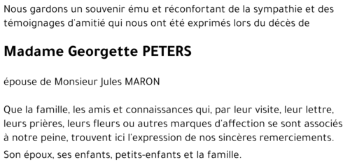 Georgette PETERS