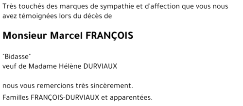 Marcel FRANCOIS