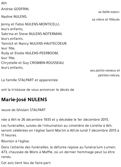 Marie-José NULENS