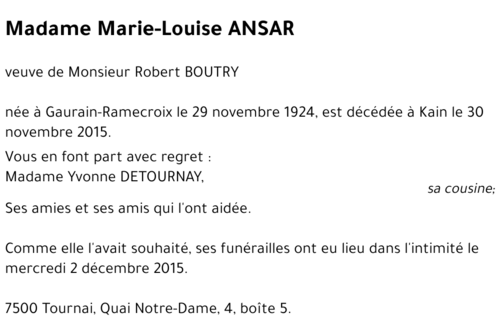 Marie-Louise ANSAR