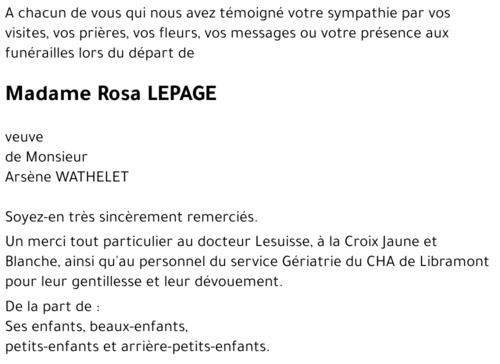 Rosa LEPAGE