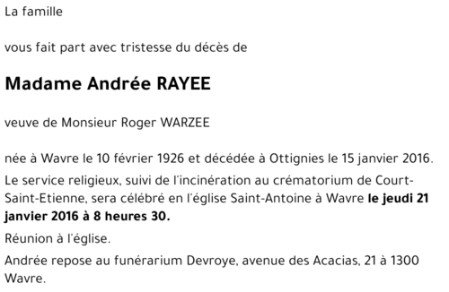Andrée RAYEE