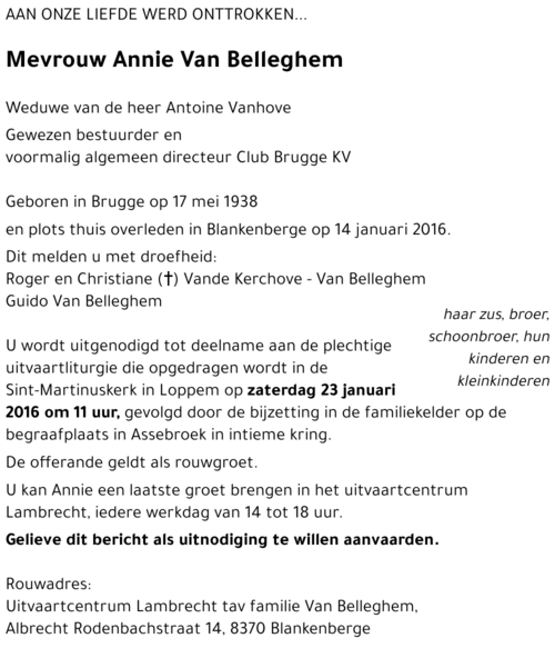 Annie Van Belleghem
