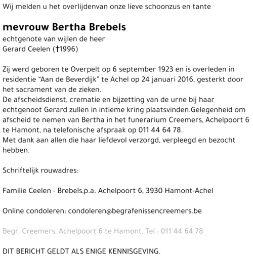 Bertha Brebels