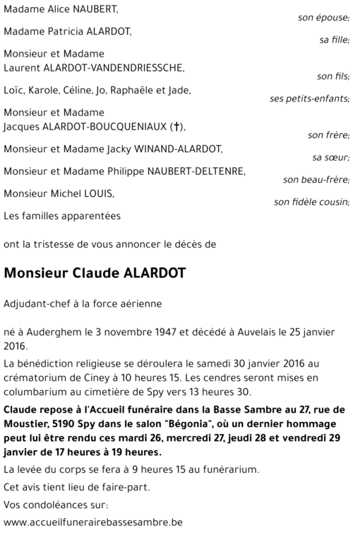 Claude ALARDOT