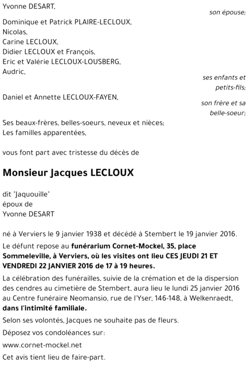 Jacques LECLOUX