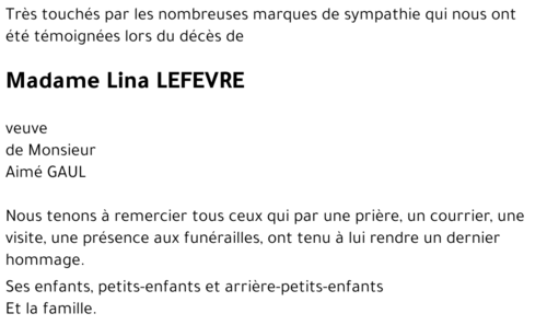 Lina LEFEVRE 