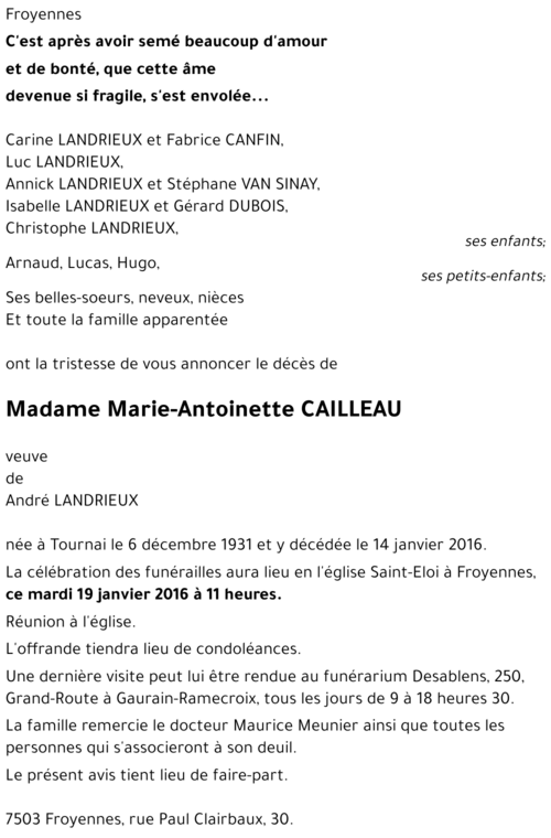 Marie-Antoinette CAILLEAU
