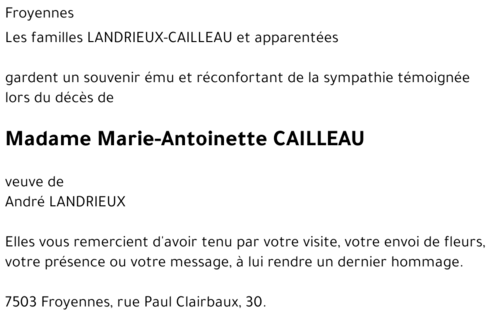 Marie-Antoinette CAILLEAU