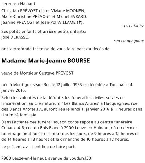 Marie-Jeanne Bourse