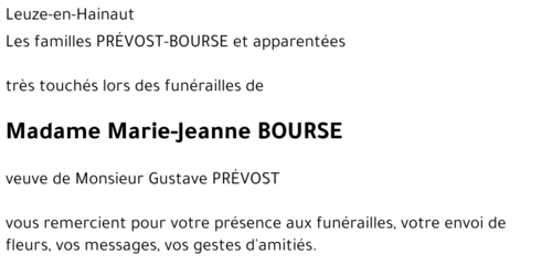 Marie-Jeanne Bourse