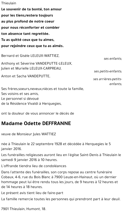 Odette Deffranne