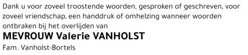 Valerie VANHOLST