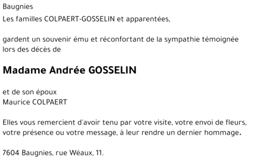 Andrée GOSSELIN