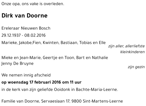 Dirk van Doorne