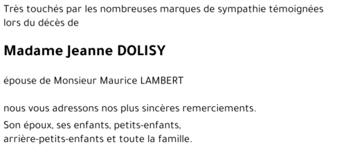 Jeanne DOLISY 