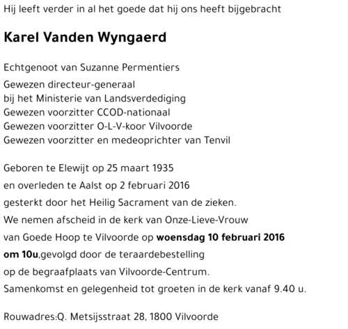 Karel Vanden Wyngaerd