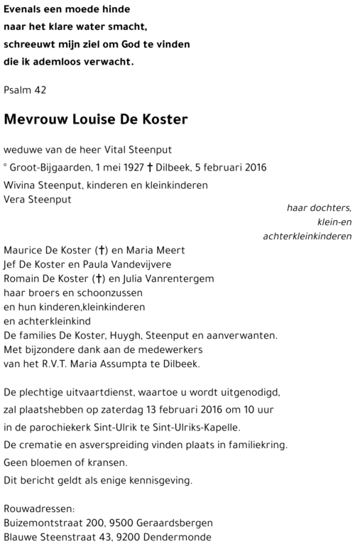 Louise De Koster