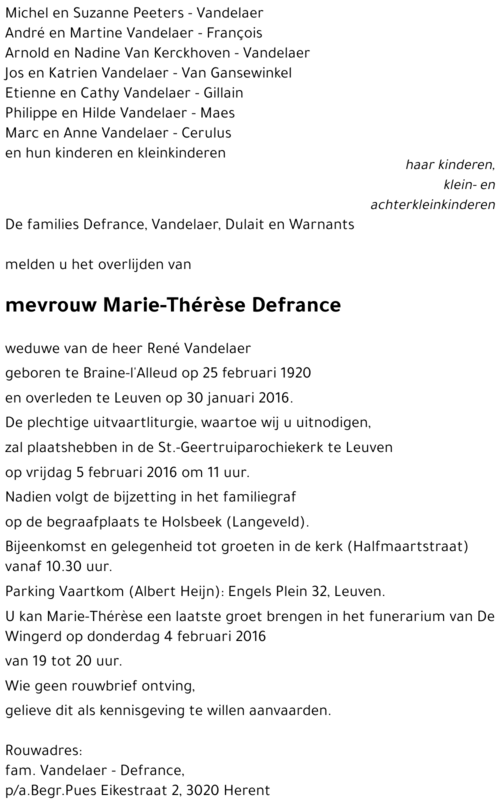 Marie-Thérèse Defrance