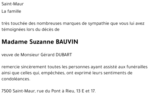 Suzanne BAUVIN