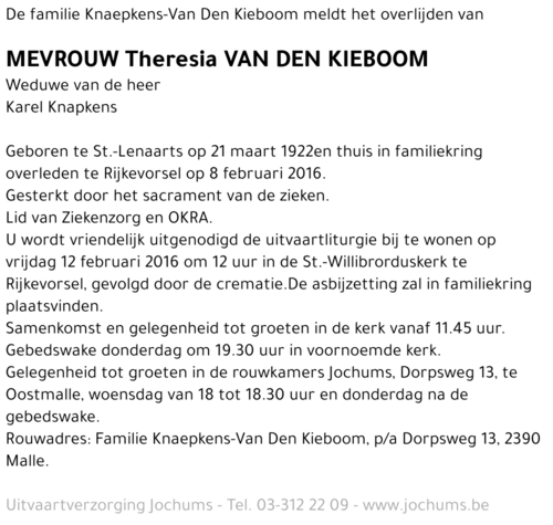 Theresia Van Den Kieboom