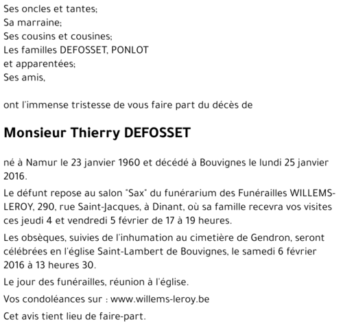 Thierry DEFOSSET