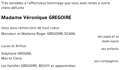 Véronique GREGOIRE