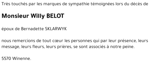 Willy BELOT
