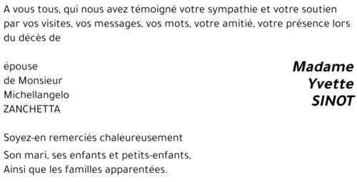 Yvette SINOT 
