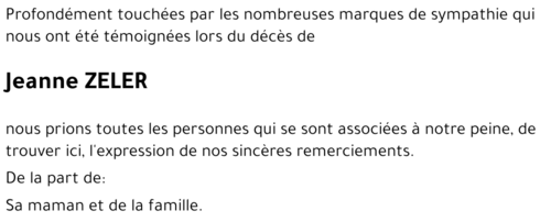 Jeanne ZELER