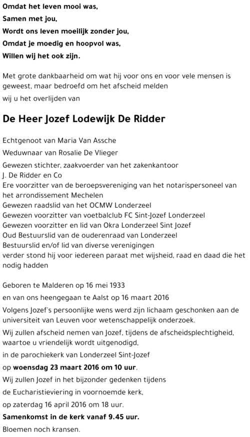 Jozef Lodewijk De Ridder