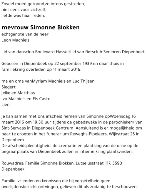 Simonne Blokken