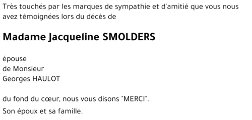 Jacqueline SMOLDERS