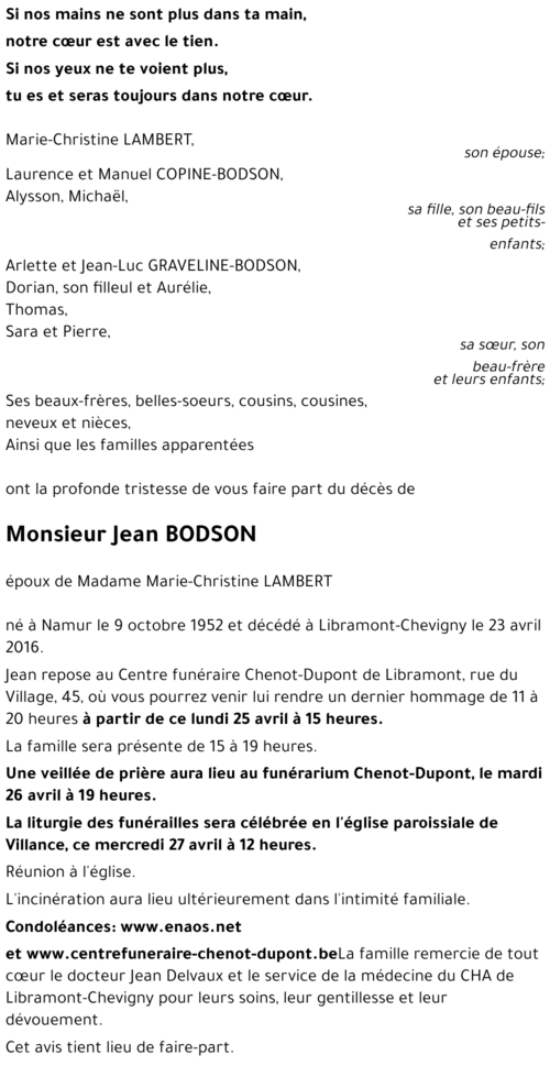 Jean BODSON