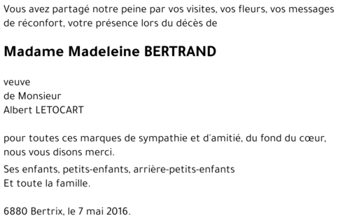 Madeleine BERTRAND
